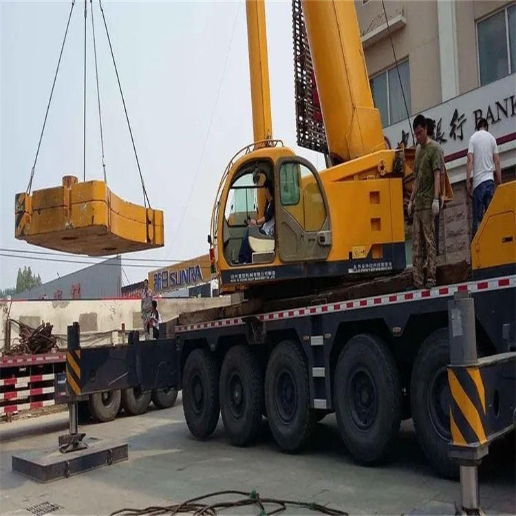 滦县当地吊车出租|机器吊装|75吨|工厂搬迁服务